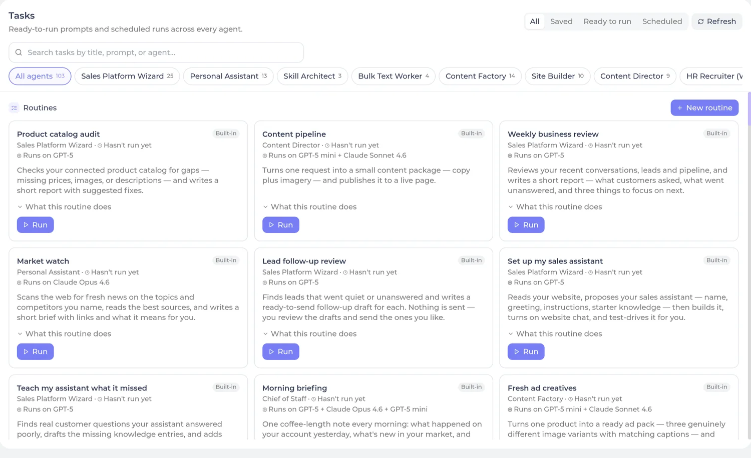 Your agents can make content too